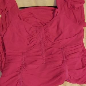 New in pkg Fuschia pink ruched dress